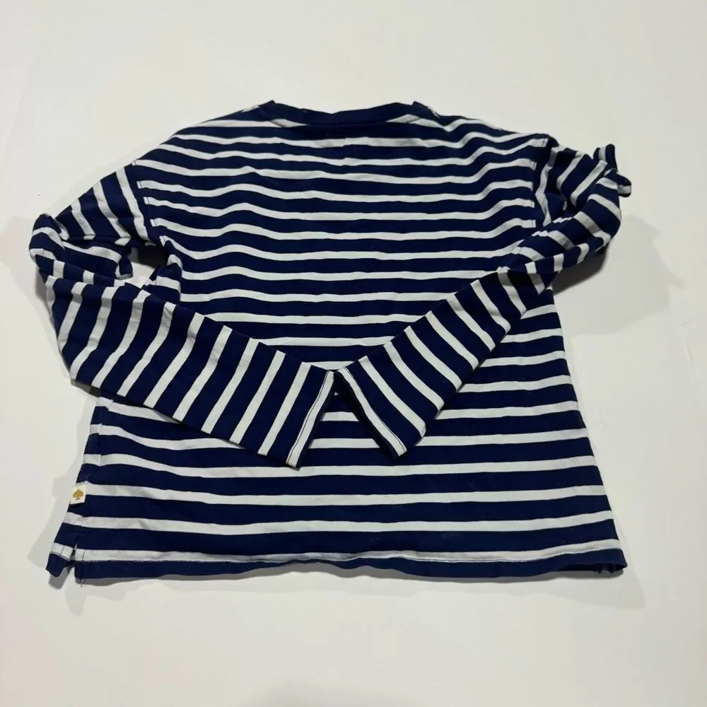 Kate Spade Navy Striped Bow Long Sleeve T-Shirt